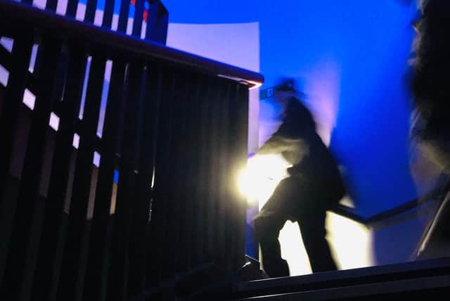 A scene from high man pen meander, the Tron Theatre Company's tribute to Edwin Morgan PIC: Ruth Darling