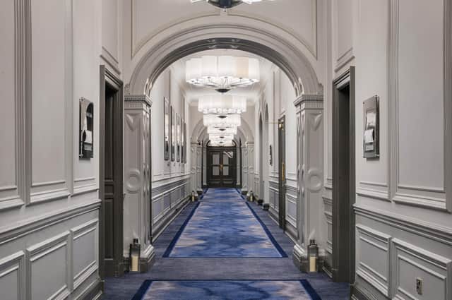 Spacious interiors and original features in the public spaces at voco Grand Central, Glasgow.