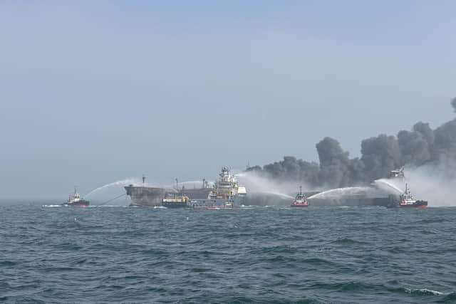 One crewman was reported missing at sea - the search was called off late on Monday. Solong was carrying 14 crew members - Stena Immaculate was carrying 23. (photo: Getty)