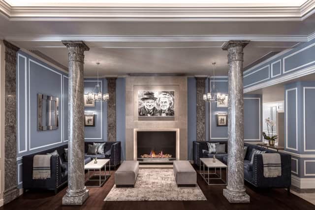 A portrait of Winston Churchill and his wife Clementine in the hotel which is named after the wartime prime minister. Pic: Contributed