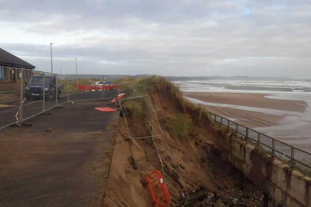 Storm Babet caused significant damage to the beach promenade in Montrose (pic: Angus Council)