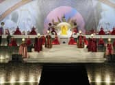 Beyonce performing at the opening of Atlantis The Royal. Pic: PA Photo/Kevin Mazur/Atlantis The Royal.