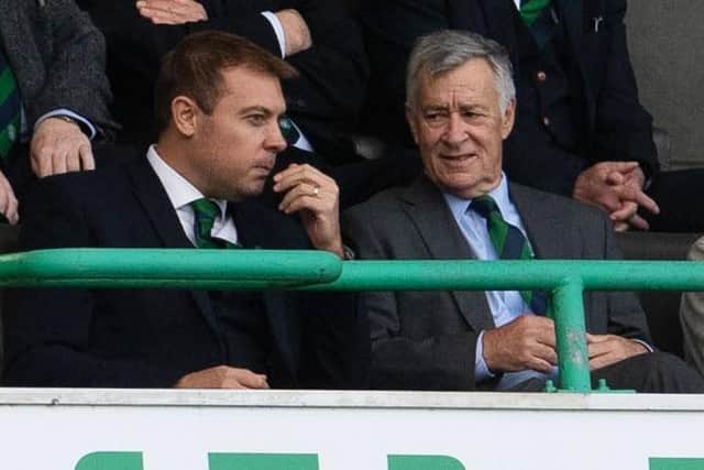 Hibs owner Ron Gordon (right) and CEO Ben Kensell are under pressure to get the next managerial appointment right. (Photo by Ross Parker / SNS Group)