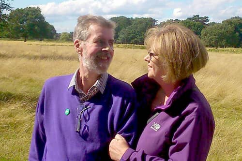 Kevan Donoghue, who died from cancer, with his wife and former nurse, Patricia Donoghue