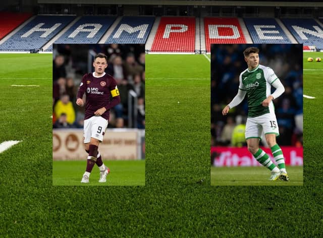 Lawrence Shankland and Kevin Nisbet will lead the line for Hearts and Hibs in the Edinburgh derby on Sunday.