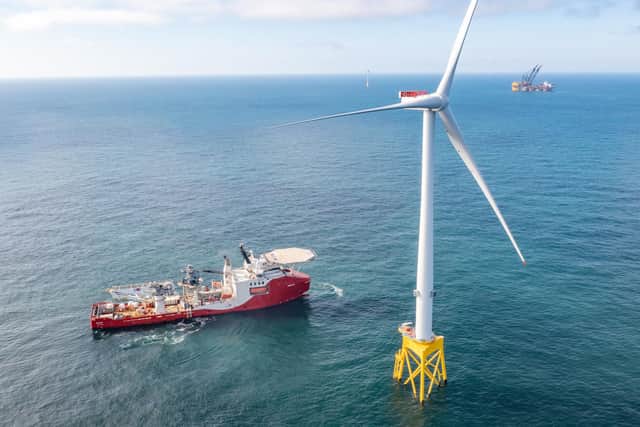 The first of a total of 114 massive turbines in the £3bn Seagreen offshore wind farm -- Scotland's largest to date -- was connected to the grid in the early hours of Monday morning

 

The £3bn Seagreen project will be Scotland’s largest offshore wind farm and the world’s deepest fixed bottom wind farm with its deepest foundation due to be installed at 59 metres below sea level in December.