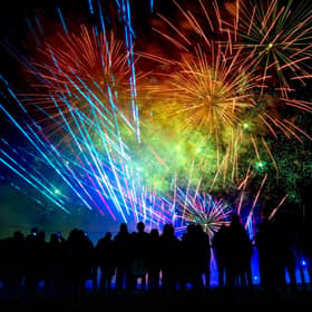 Fireworks captured at Fawkes Festival