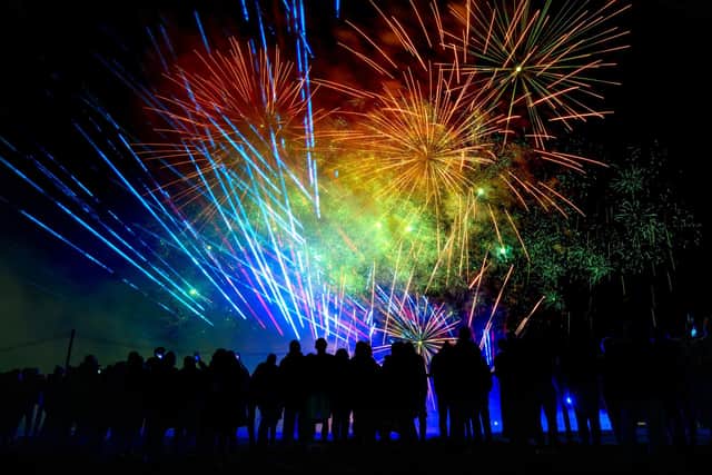 Fireworks captured at Fawkes Festival