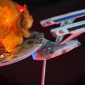 An explosion rocks the Starship Enterprise