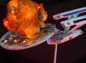 An explosion rocks the Starship Enterprise