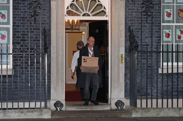 Dominic Cummings on the day he left Downing Street.