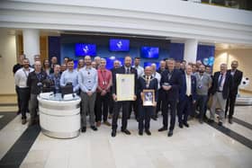 The Lord Provist with the Queen's Award for Enterprise - Innovation presented to Leonardo UK Radar and Advanced Targeting