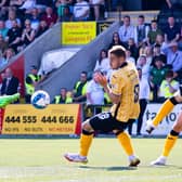 Hibs' Nohan Kenneh has a shot at goal during the match against Livingston.