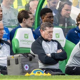 Rangers kitman Jimmy Bell (middle) during Sunday's 1-1 draw with Celtic at Celtic Park  (Photo by Rob Casey / SNS Group)