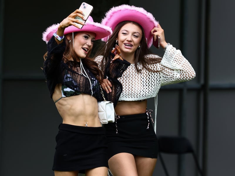Festival goers arrive at TRNSMT Festival 2024 at Glasgow Green