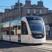 Tram testing on the Newhaven extension on Wednesday. Picture: Sacyr, Farrans and Neopul