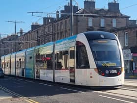 Tram testing on the Newhaven extension on Wednesday. Picture: Sacyr, Farrans and Neopul
