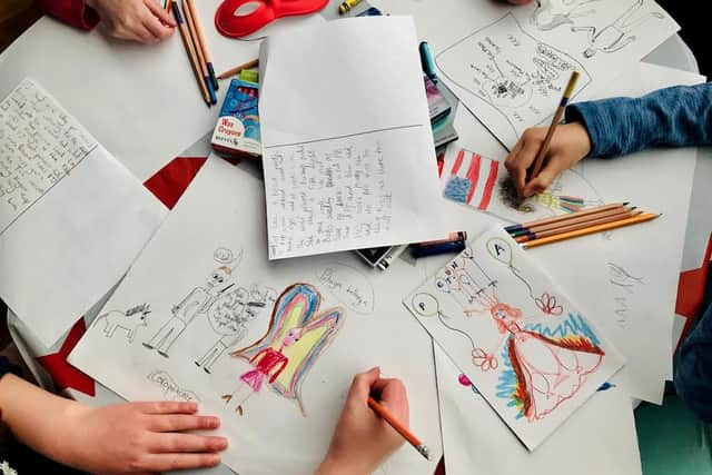 Children can learn a lot from story-writing workshops, like this one at Borders Book Festival