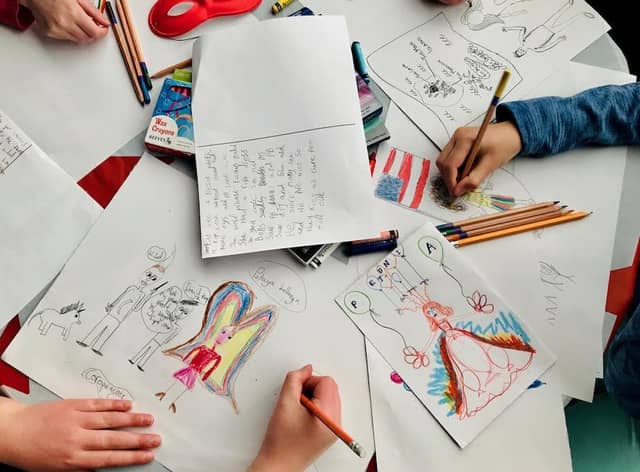 Children can learn a lot from story-writing workshops, like this one at Borders Book Festival