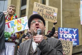 Scottish Greens co-leader Partrick Harvie at the 'Rally for Trans Equality' in Glasgow. Picture: Lisa Ferguson