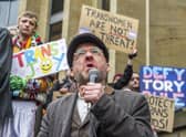 Scottish Greens co-leader Partrick Harvie at the 'Rally for Trans Equality' in Glasgow. Picture: Lisa Ferguson
