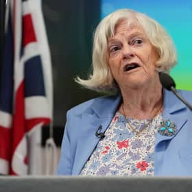 Ann Widdecombe speaking during a Reform UK General Election campaign launch in Westminster, London.