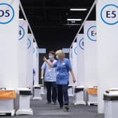 Procedures have been changed at the mass vaccination centre at the Edinburgh International Conference Centre to reduce wastage of Covid vaccines (Picture: Jane Barlow/PA)