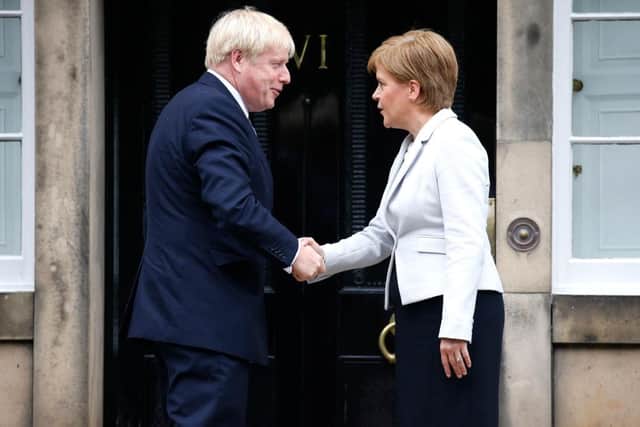 Nicola Sturgeon reckons Boris Johnson isn't doing enough for Scots (Picture: Duncan McGlynn/Getty Images)