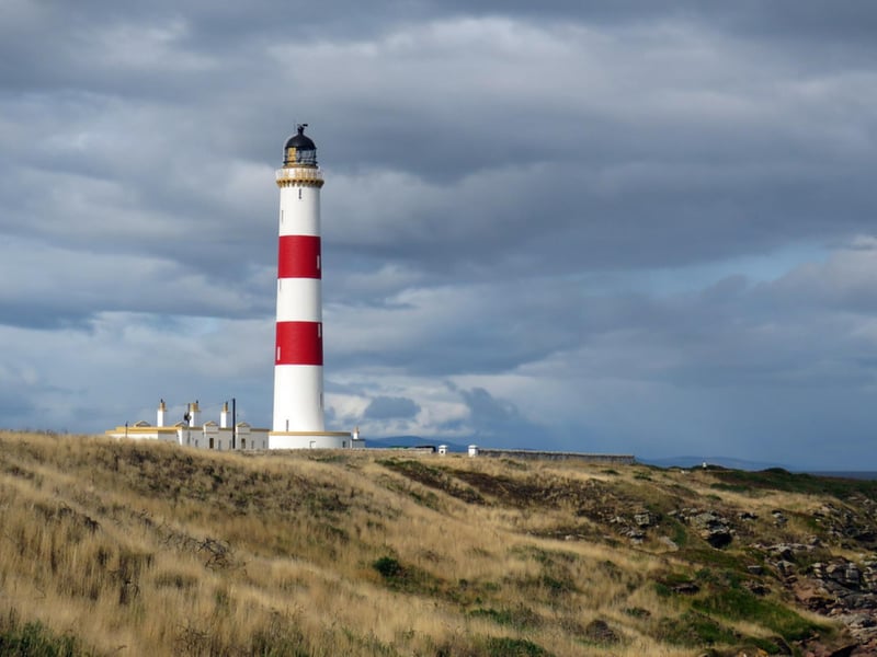 The Tarbat Ness Lighthouse was first exhibited on January 26, 1830. The tower is apparently the third tallest in Scotland at 41 metres (203 steps to climb it).