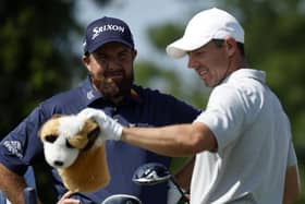 Rory McIlroy and Shane Lowry play in the pro-am prior to the Zurich Classic of New Orleans at TPC Louisiana. Picture: Chris Graythen/Getty Images.