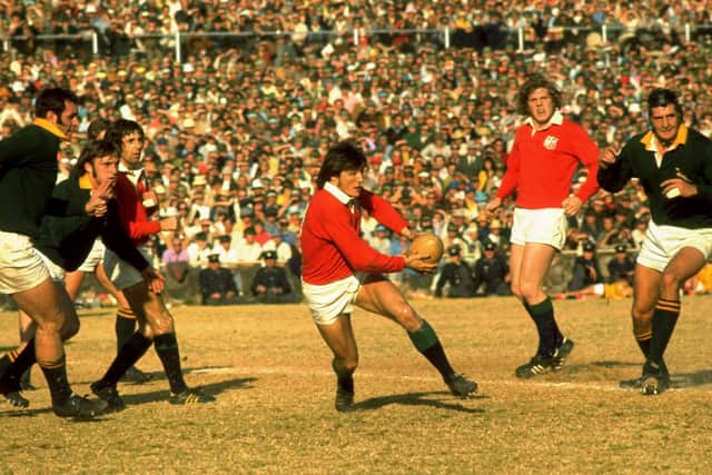 Andy Irvine in action for the Lions on the 1974 tour of South Africa. Picture: Allsport UK