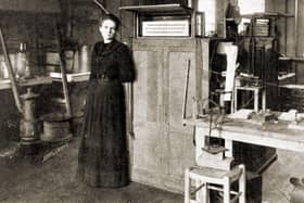 Marie Curie, pioneer in the fields of radiation, radioactivity and radiology, working in her laboratory at the Sorbonne in Paris in 1898 (Picture: Culture Club/Getty Images)
