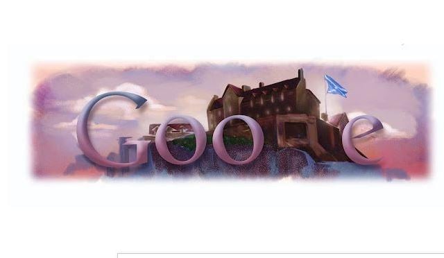 The Google Doodle for St Andrew's Day in 2009 focused on Edinburgh Castle.