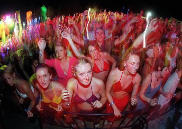 A party during the annual San Antonio festival on Ibiza before the days of Covid and social distancing (Picture: PA)
