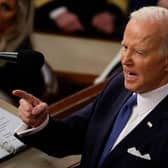 US president Joe Biden delivers his State of the Union address. Picture: Chip Somodevilla/Getty
