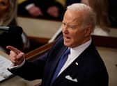 US president Joe Biden delivers his State of the Union address. Picture: Chip Somodevilla/Getty