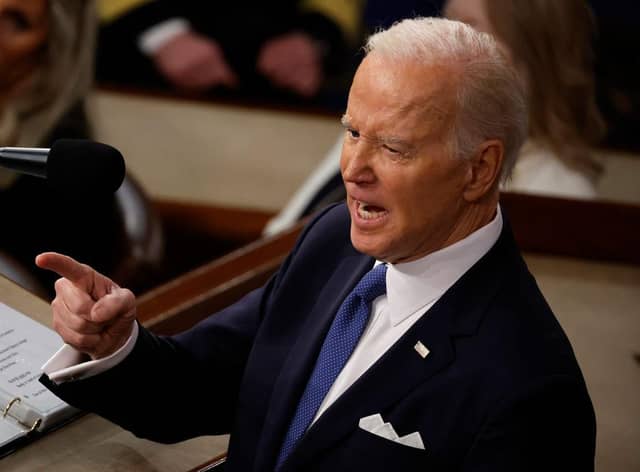 US president Joe Biden delivers his State of the Union address. Picture: Chip Somodevilla/Getty