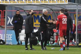 Calvin Ramsay was replaced after suffering a head knock against Dundee.  (Photo by Craig Foy / SNS Group)