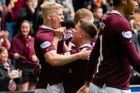 Hearts never looked back at Tynecastle from the moment Alex Cochrane put them ahead.