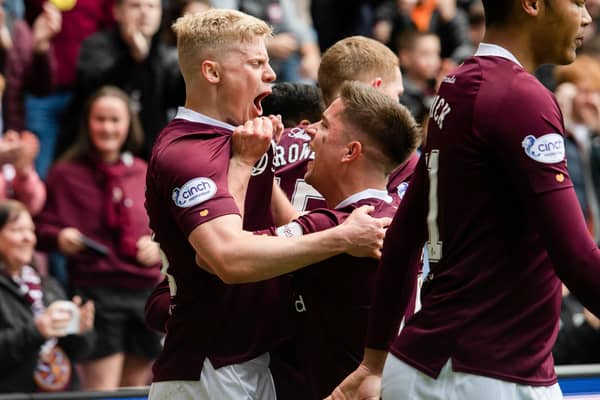 Hearts never looked back at Tynecastle from the moment Alex Cochrane put them ahead.