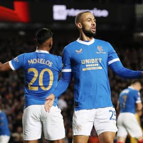 Kemar Roofe (right) is poised to lead the attack for Rangers against Celtic on Sunday in the absence of the injured Alfredo Morelos. (Photo by Ian MacNicol/Getty Images)