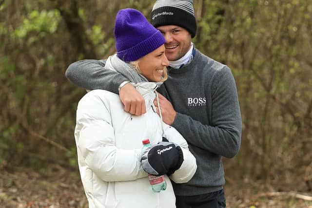 Martin Kaymer pictured with Irene Scholz during a practice round for the Austrian Golf Open at Diamond Country Club in Atzenbrugg. Picture: Andrew Redington/Getty Images.