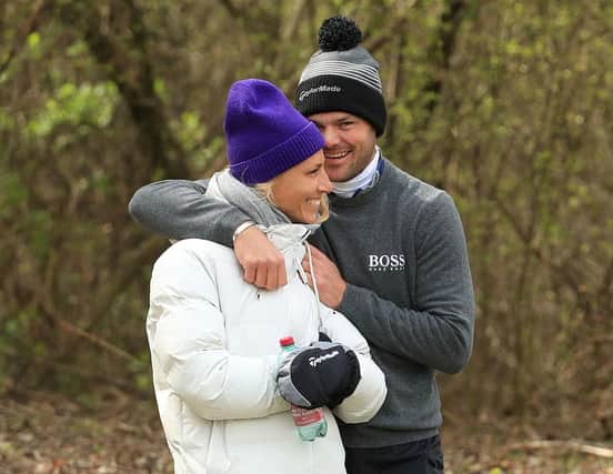 Martin Kaymer pictured with Irene Scholz during a practice round for the Austrian Golf Open at Diamond Country Club in Atzenbrugg. Picture: Andrew Redington/Getty Images.