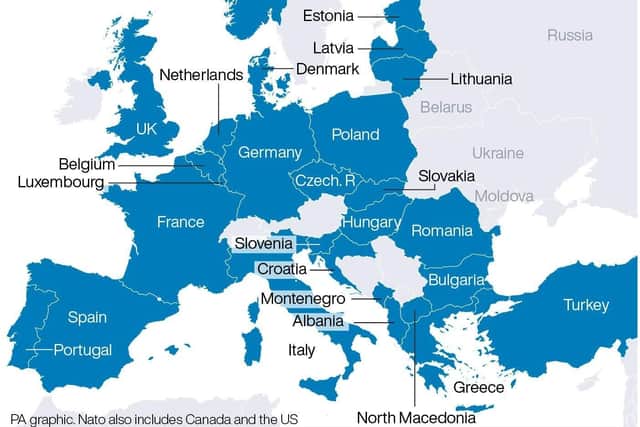 Nato member countries in Europe.