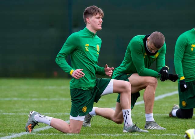 Celtic youngter Leo Hjelde is being monitored by Leeds United. (Photo by Craig Williamson / SNS Group)