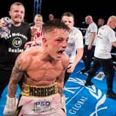 Lee McGregor celebrates his win over Kash Farooq in November 2019. Picture: Paul Devlin/SNS