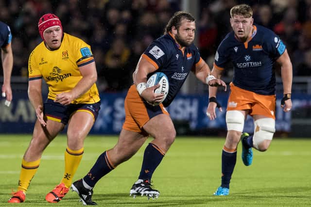 Pierre Schoeman has been a dynamic presence for Edinburgh this season. (Photo by Ross Parker / SNS Group)