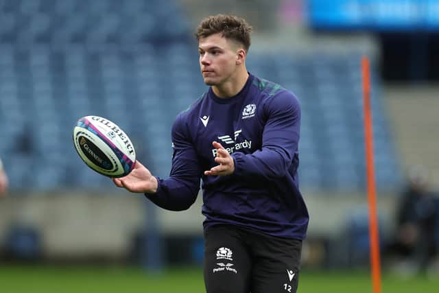 Huw Jones is set to win his 50th Scotland cap against Uruguay on Saturday. (Photo by David Rogers/Getty Images)