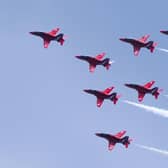 The Red Arrows perform over Scarborough. Members of the Red Arrows are being investigated over allegations of "unacceptable behaviour" such as misogyny, bullying and sexual harassment. Picture: Danny Lawson/PA Wire