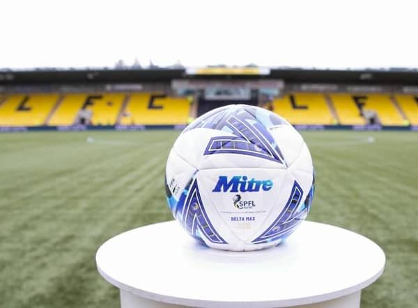 Mitre 2022/23 SPFL match ball. (Photo by Alan Harvey / SNS Group)
